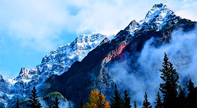 Jasper National Park dark sky and peaks